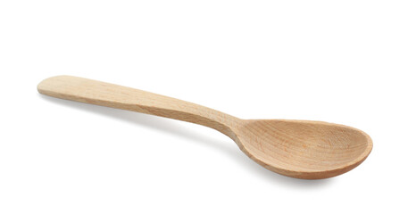 Wooden spoon isolated on white. Cooking utensil