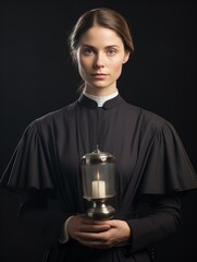 Compassionate Female Priest, AI Generated