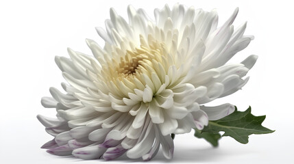 white dahlia flower isolated