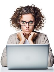 Skilled Female Programmer at Work, AI Generated