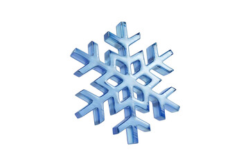 3d icon a close up of a snowflake on a white background, ice, icy, snowflakes