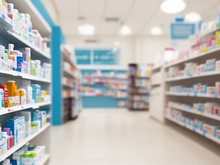 Pharmacy store blurred background 