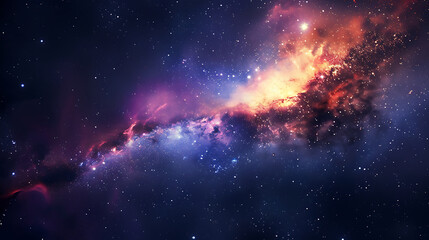 Fototapeta premium space blue, purple, red stars in the night, in the style of highly detailed, light red and light black, empty space, magewave, atmospheric clouds, light red and dark emerald, ultra detailed 