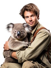 Obraz premium Caring Female Zookeeper, AI Generated