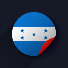 Honduras Flag Sticker Vector Illustration