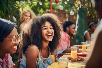 Obraz premium group of young women celebrating graduation