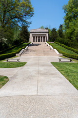 Hodgenville, Kentucky: Abraham Lincoln Birthplace National Historical Park. Memorial building built on the centennial of Lincoln's birth at the site of Lincoln family Sinking Spring Farm.