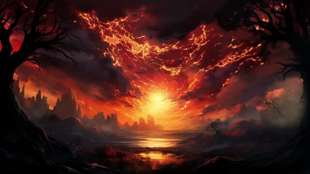 Twitch Streamer Background of Lava Clouds
