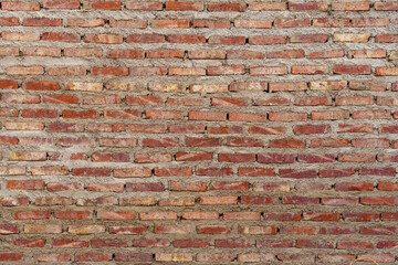 Old red brick wall background, masonry