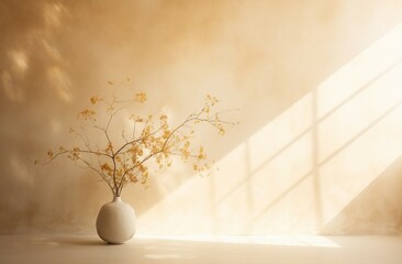 plant in a vase on the table, wallpaper, background