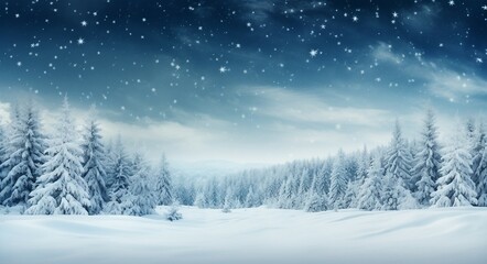winter landscape with snow, wallpaper, background