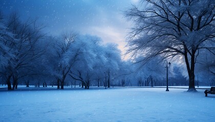 winter landscape with trees, wallpaper, background