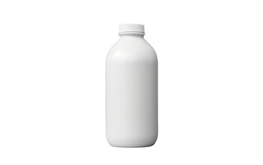 white plastic bottle with clipping path