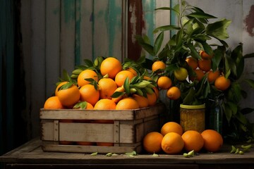 container, citrus drink and fresh produce. Generative AI