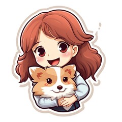 adorable dog illustration for valentine's day