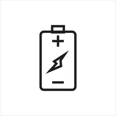 Obraz premium battery vector icon line template