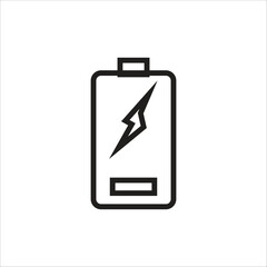 battery vector icon line template