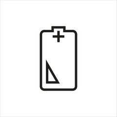 battery vector icon line template