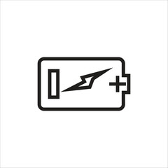 battery vector icon line template