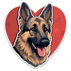 adorable dog illustration for valentine's day