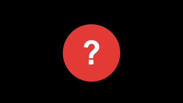 Question Mark Animation with transparent Background