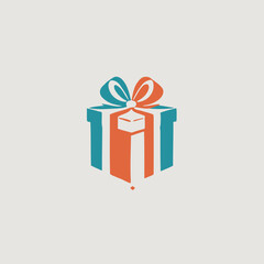Gift Box Logo Background Very Cool Design
