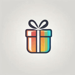 Gift Box Logo Background Very Cool Design