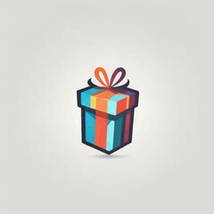 Gift Box Logo Background Very Cool Design