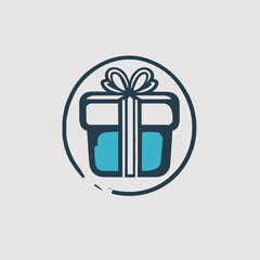 Gift Box Logo Background Very Cool Design