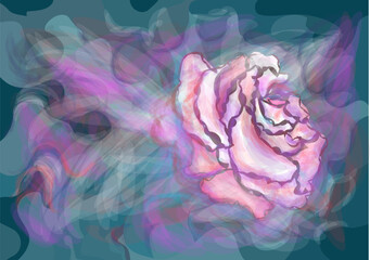 art of delicate rose petals