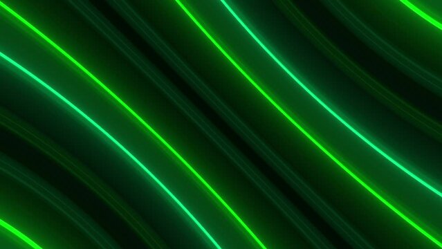 Green color lines sticks abstract hi tech design animated neon lights background moving sticks lamps backdrop