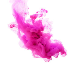 Transparent magenta pink smoke cloud isolated