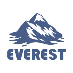 Mountain Everest. National Park, Nepal. Vector illustration.