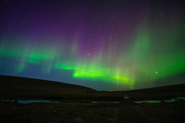 Aurora Borealis near Laugavallalaug, Iceland