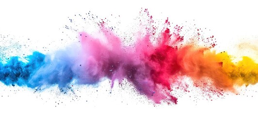 Multicolored blots on a white background