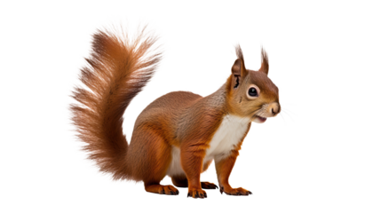 Squirrel isolated on a transparent background