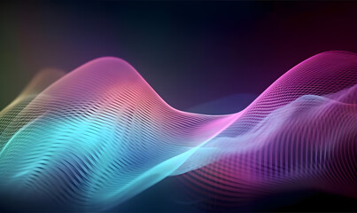 色彩豊かなデジタル波形アート
