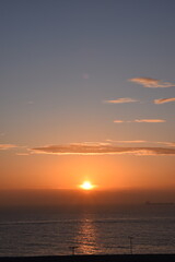 Beautiful sunset over the middle sea
