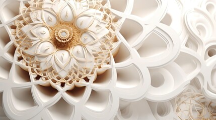 ramadan abstract background, white mandalas style, 