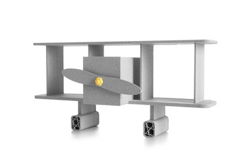 Toy plane on white background
