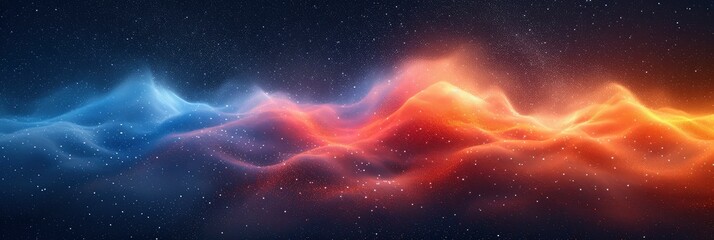 Abstract Glowing White Blue Red Color Wave Grainy, Background Image, Background For Banner, HD