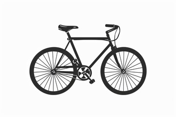 A sleek black and white bicycle with a sturdy frame and powerful gear system, ready to transport you through the open road with ease and grace
