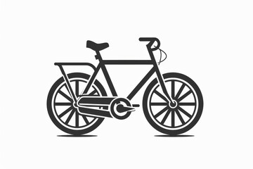 Fototapeta premium An iconic mode of transportation, the black and white bicycle wheel spins with determination, embodying the freedom and simplicity of cycling