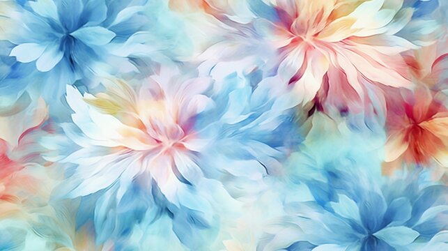 allover pattern digital design textile print floral Ai Generative