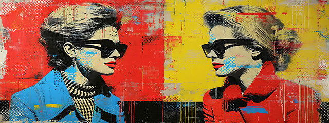 Reflections of Style and Connection, A Vibrant Portrait of Two Bespectacled Women