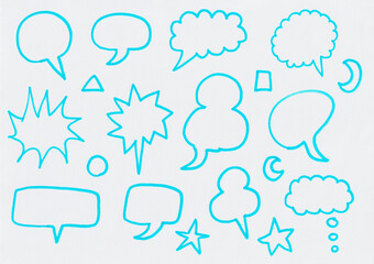 手描きの吹き出し素材