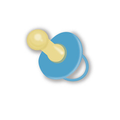 cute blue pacifier. vector graphics