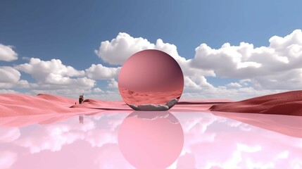render Abstract panoramic background Surreal Ai Generative