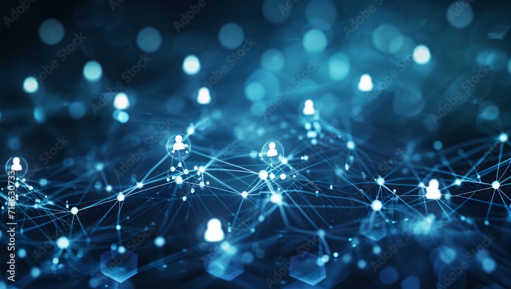 Wall mural social network networking design generative ai