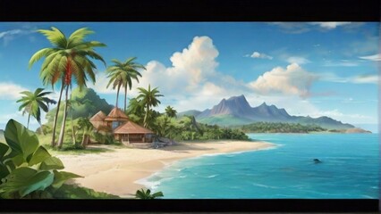 tropical paradise island